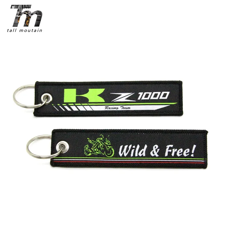 

For Kawasaki Z1000 Badge Keyring Motorcycle Embroidery Key Holder Chain Collection Keychain