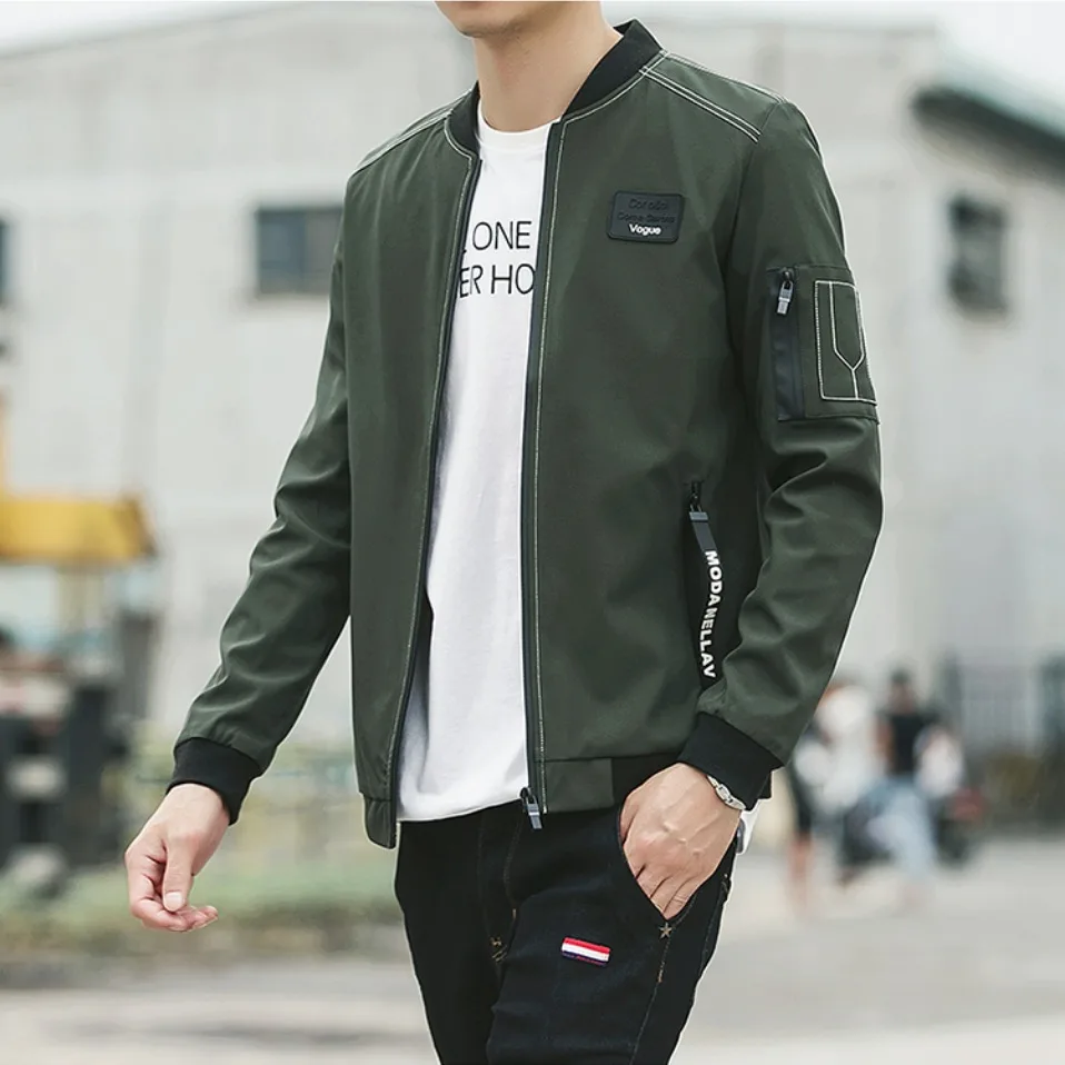 HCXY Для мужчин куртка Демисезонный Мода Марка Slim Fit пальто мужской Бейсбол Курточка бомбер Для мужчин пальто большие размеры 5XL