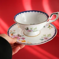 handmade flower cup saucer bone china creative tea cups and saucer sets pack ceramic coffee cup cool tazze drinkware ek50bd