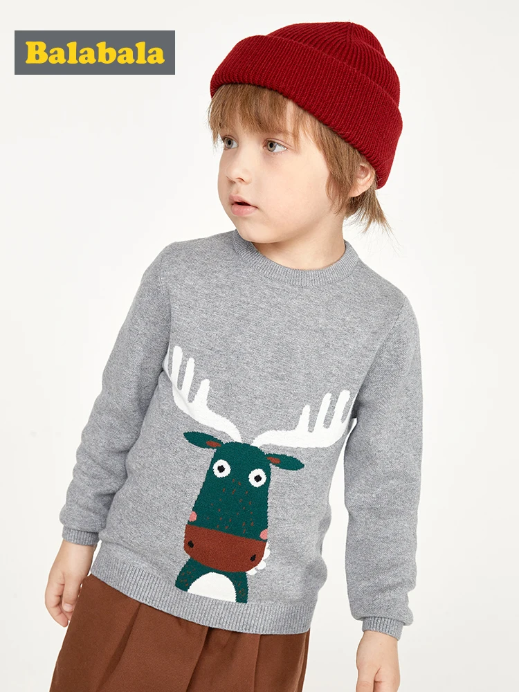 Детский свитер для мальчиков Balabala свитер-пуловер с полосками на осень 2019 | Мать и