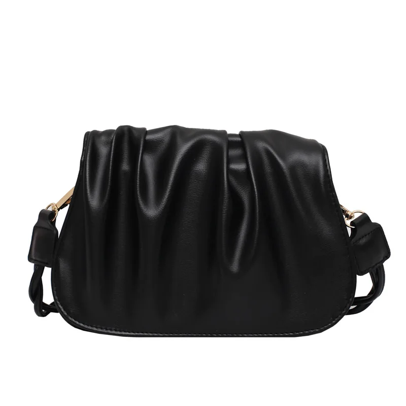 

Модные женские сумки через плечо со складками для женщин, высококачественные женские сумки-мессенджеры из искусственной кожи, повседневны...