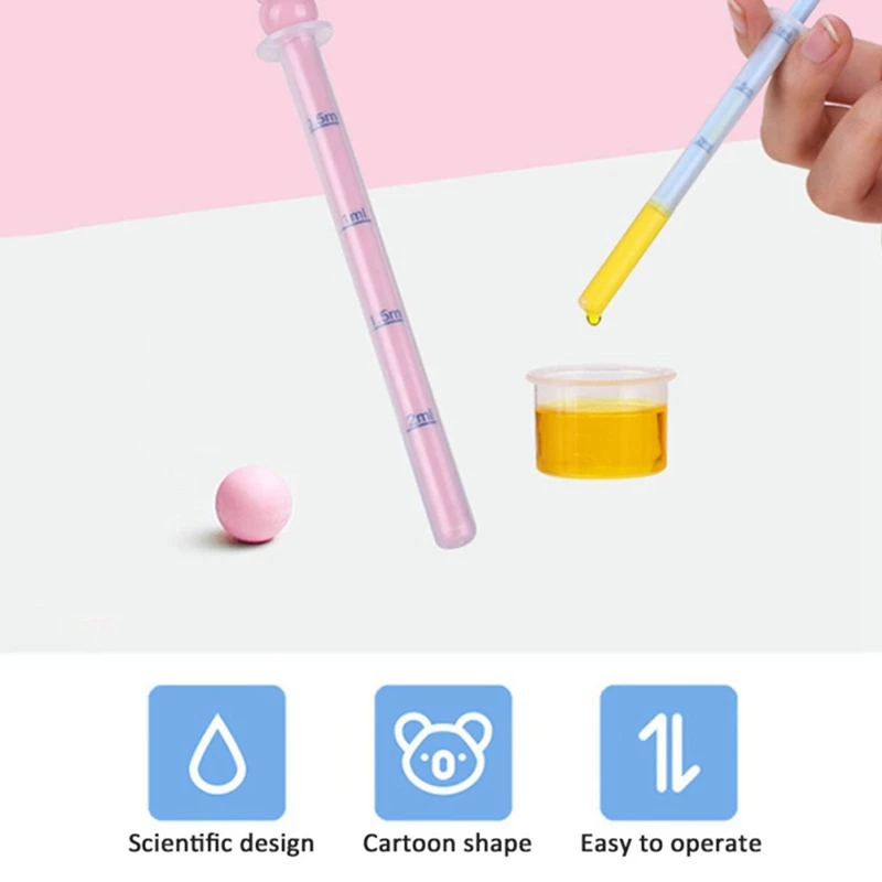 

Baby Infant Cartoon Bear Medicine Dispenser Feeder Kids Squeeze Medicine Dropper Dispenser Toddler Pacifier Feeding Utensils