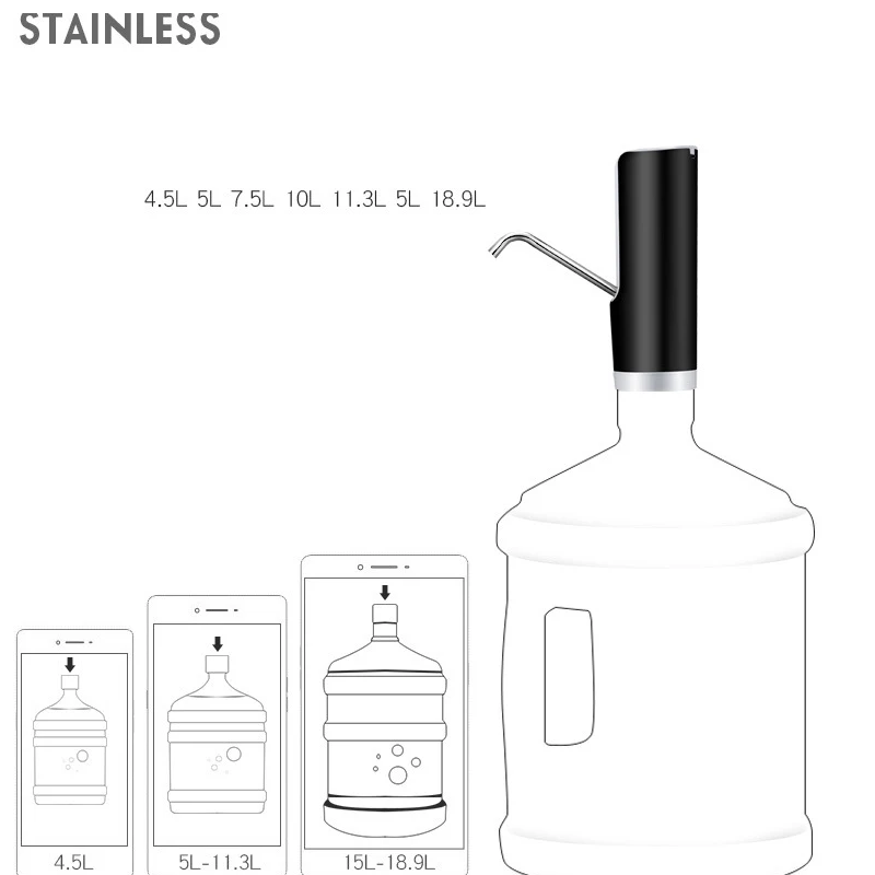 Бытовой автоматический диспенсер для воды Bott светодиодный ручной пресс