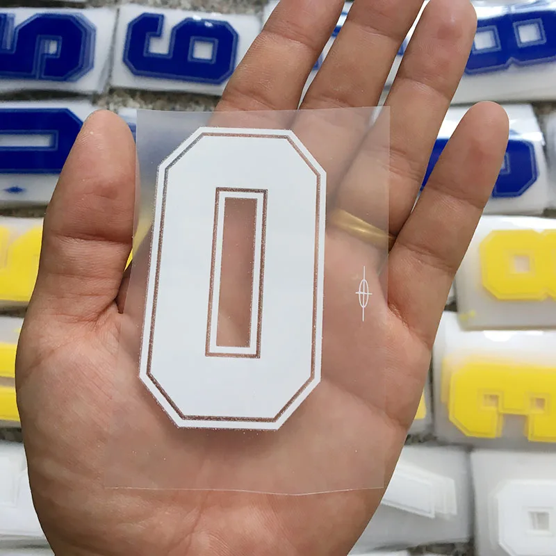 8cm O Горячая фиксация накладки для ногтей теплопередачи Горячие бирки для одежды с золотым тиснением сумка рубашка письмо номер железа на заплатках - Цвет: 8cm O