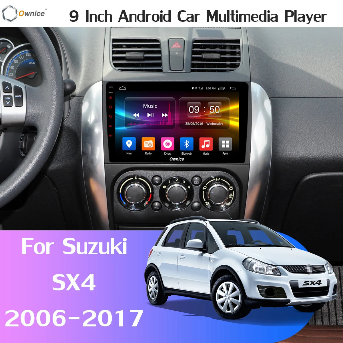 Ownice K1 K3 K5 K6 автомобильный dvd-плеер на основе Android GPS Радио стерео 4G для Suzuki SX4 2013 2014