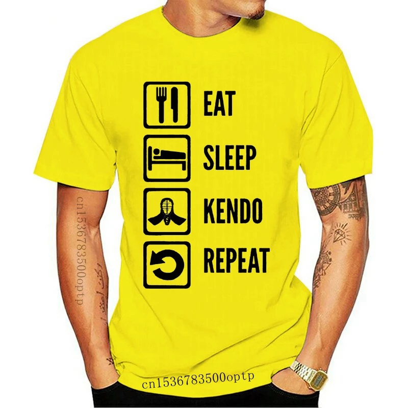 

New Kendo Daily Routine Kendo For Kendo Lovers T-Shirt Round Collar Letter Men's T-Shirt 2021 Gents Cotton Fitted Top Quality