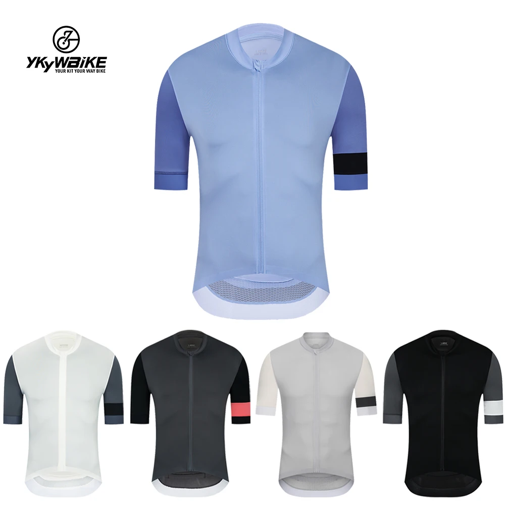

YKYWBIKE Men Cycling Jersey New color Summer Short Sleeve Bicycle Jersey Breathable Quick Dry MTB Road Bike Jersey YKK zipper