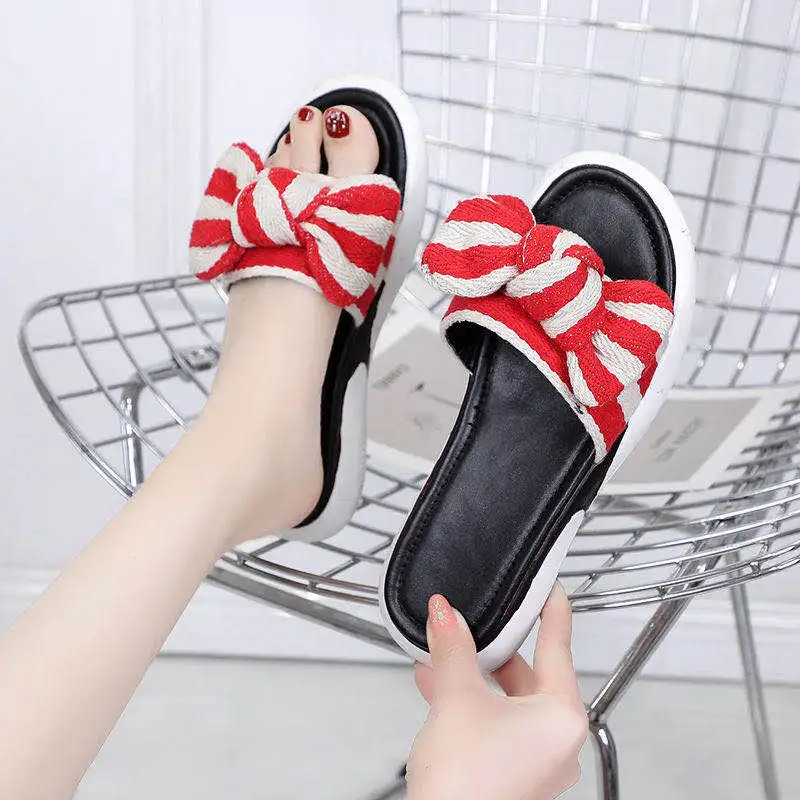 2020 летние новые корейские шлепанцы на толстой платформе Сандалии Вьетнамки