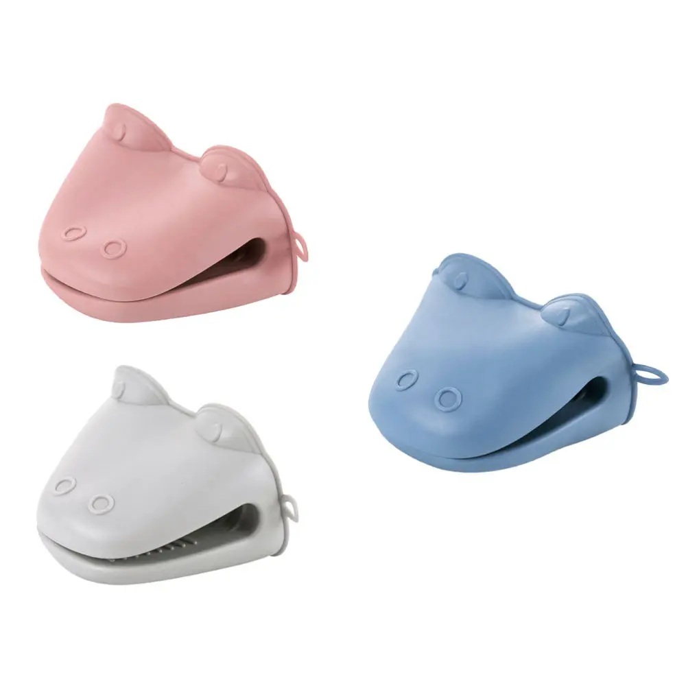 

3Pcs Baking Heat Resistant Oven Glove Hippo Shape Protection Cover