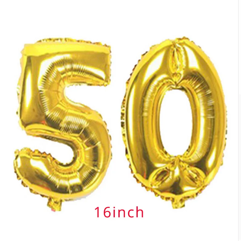 16inch 50 balloons 30th 40th 50th латексный воздушный шар "Конфетти" С Днем Рождения украшения для взрослых 30 40 50 60 лет с днем рождения - Цвет: 16inch 50 balloons