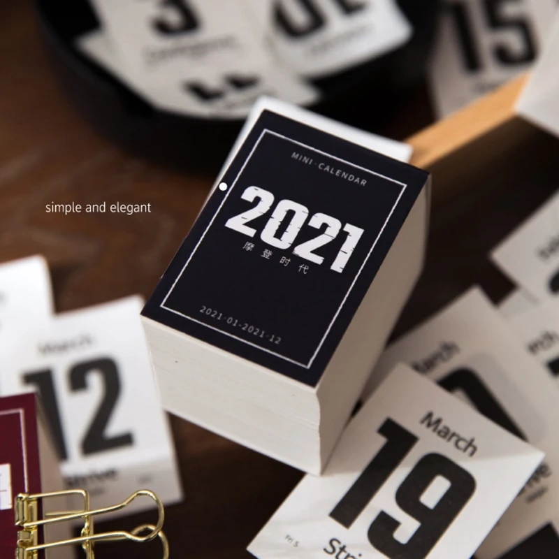 

2021 Modern Times Mini Calendar Scrapbook Decor Stickers Home Office Supplies
