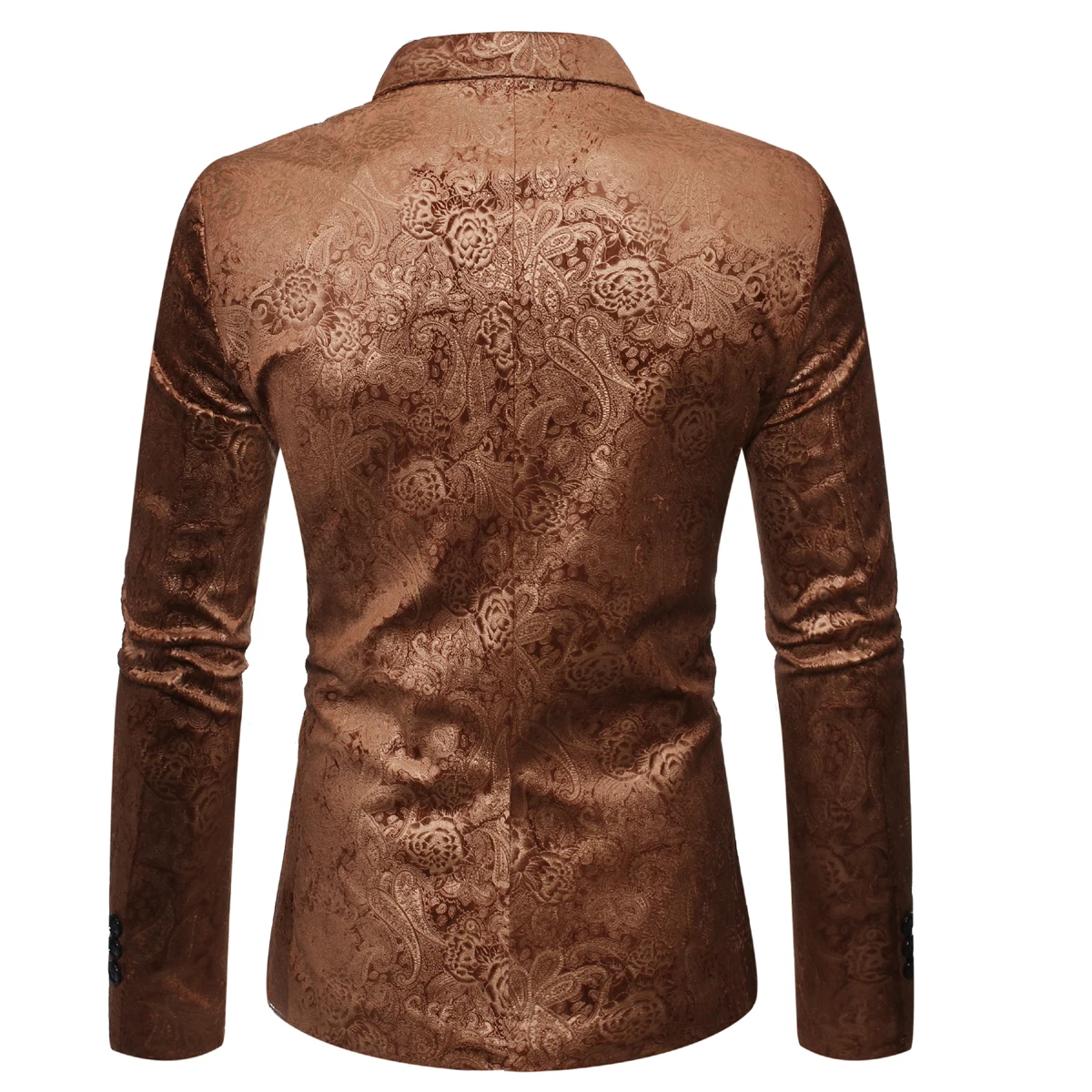 MJARTORIA 2019 модный Мужской позолоченный темно кожаный повседневный Блейзер Тонкий