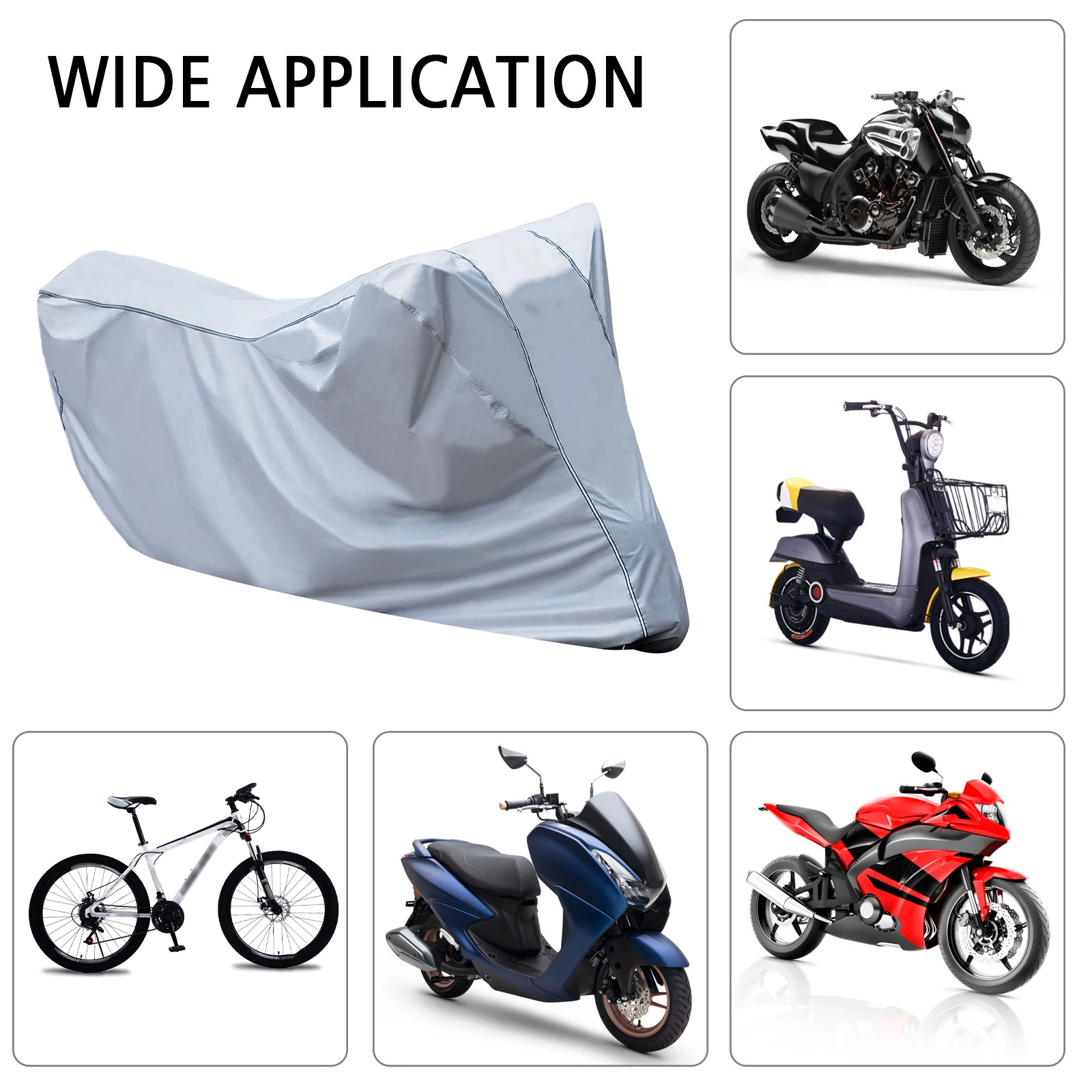 

Universal Motorcycle Cover Oxford Cloth Rainproof Dustproof Motors Covers Durable Motors Coats Firm Clothing Cover for Sunshade