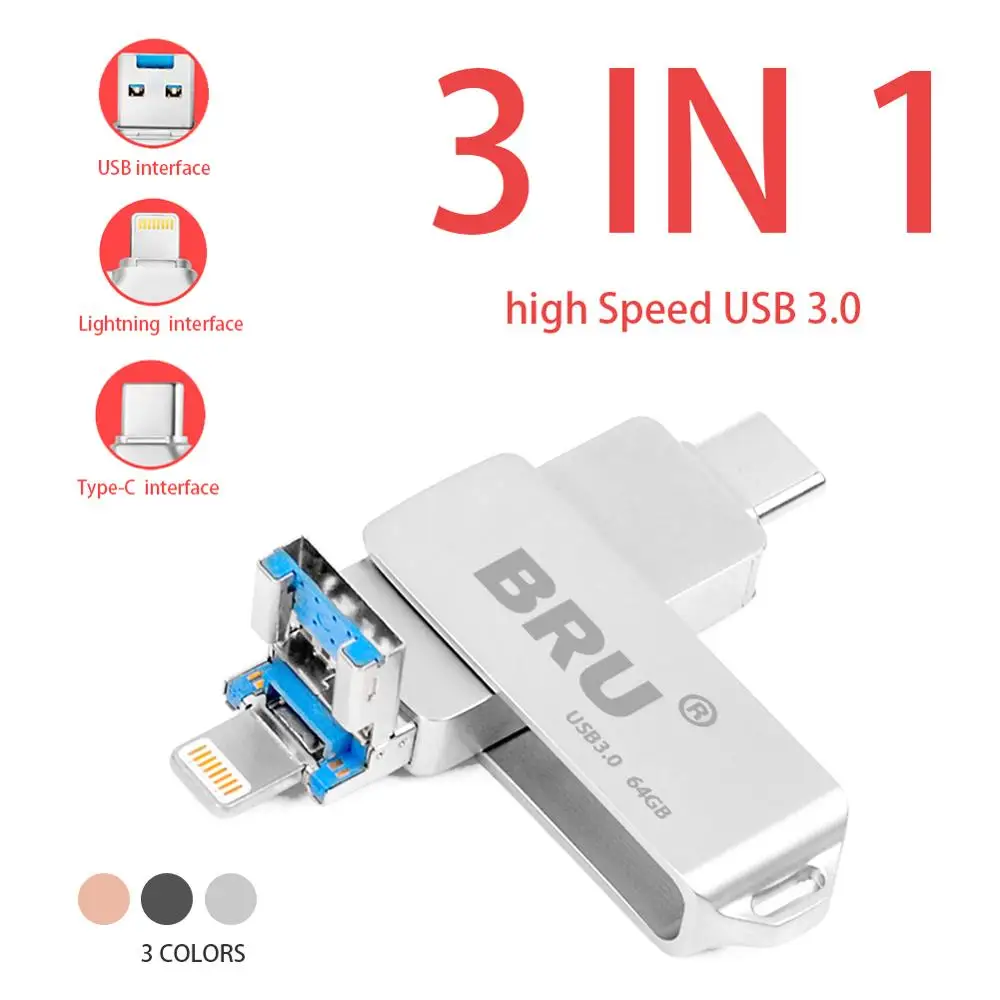 Флэш накопитель Lightning USB type c 16/32/64 ГБ 3 0|USB флэш-накопители| |
