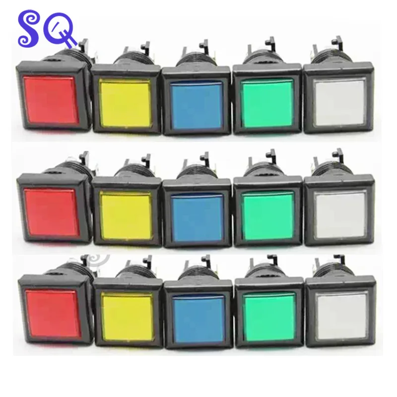 

20pcs 32 x 32 Top Quality Square Push Button with microswitches and led lamp for slot Casino game machine/arcade cabinet