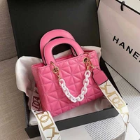 2021 luxury designer handbag for women girl purses shopper fashion rhombus triangle chain quilted bags pu leather crossbody bags