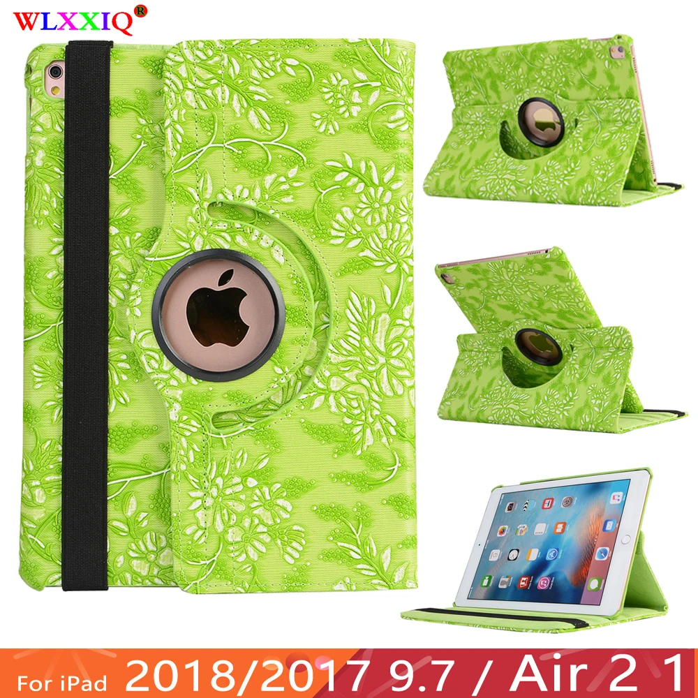 Умный чехол для iPad кожаный с поворотом на 360 градусов 9.7 2018 2017 Air 2 1 поколения 5 и