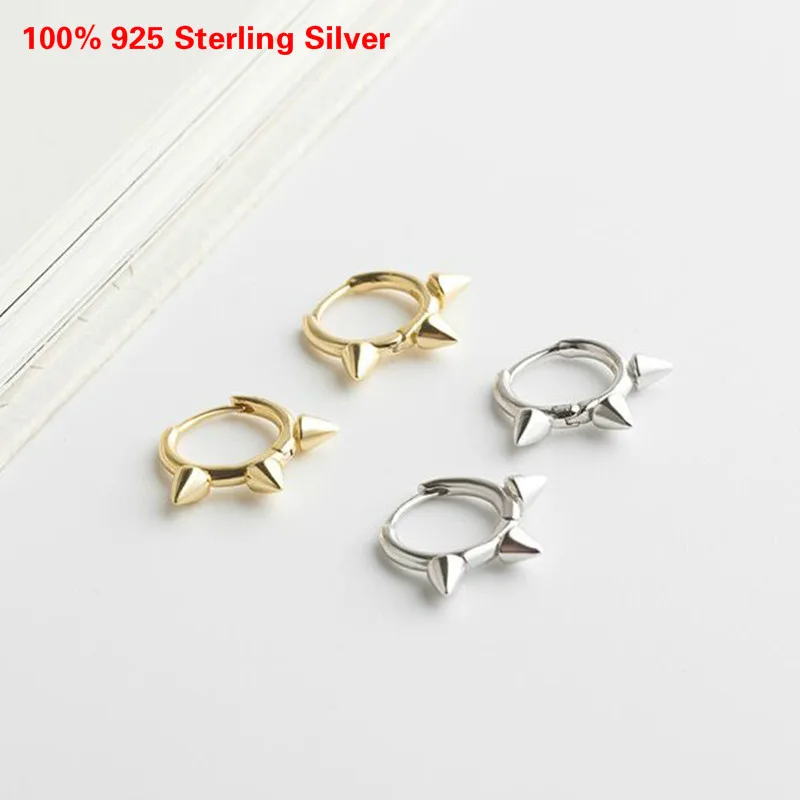 Крошечные серьги кольца из стерлингового серебра 925 пробы круглые Huggie с