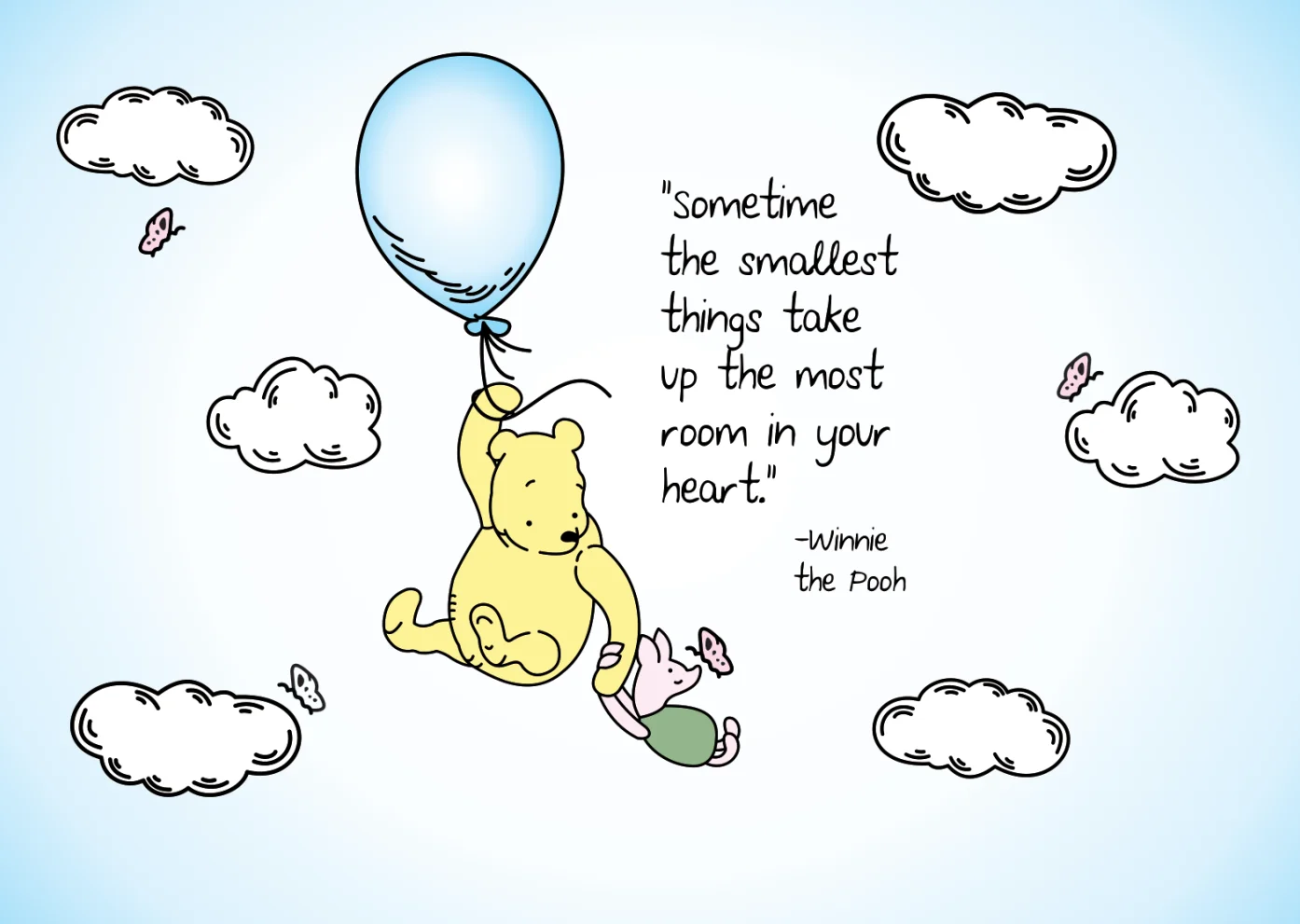 7x5FT Виниловый фон для студийной фотосъемки с изображением медведя бабочки Облака