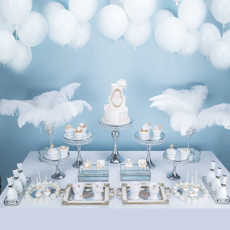 Tobs зеркало Хрустальная подставка для торта набор круглый металлический десерт