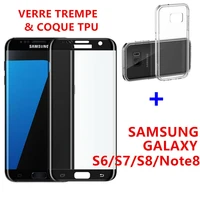 film protection verre tremp 3d for samsung note8 note9 s8 s9 s6s7edge coque tpu