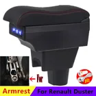 Подлокотник для Renault Duster I 2011-2020, автомобильный подлокотник, Модернизированный ящик для хранения, автомобильные аксессуары, интерьер с usb светильник кой
