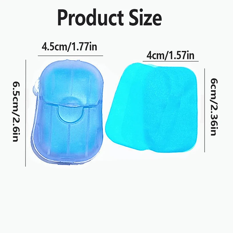 

50pcs/Box Disposable Soap Paper Portable Hand Washing Box Scented Slice Sheets Paper Soaps 2021 New 6 Colors Can be Specified