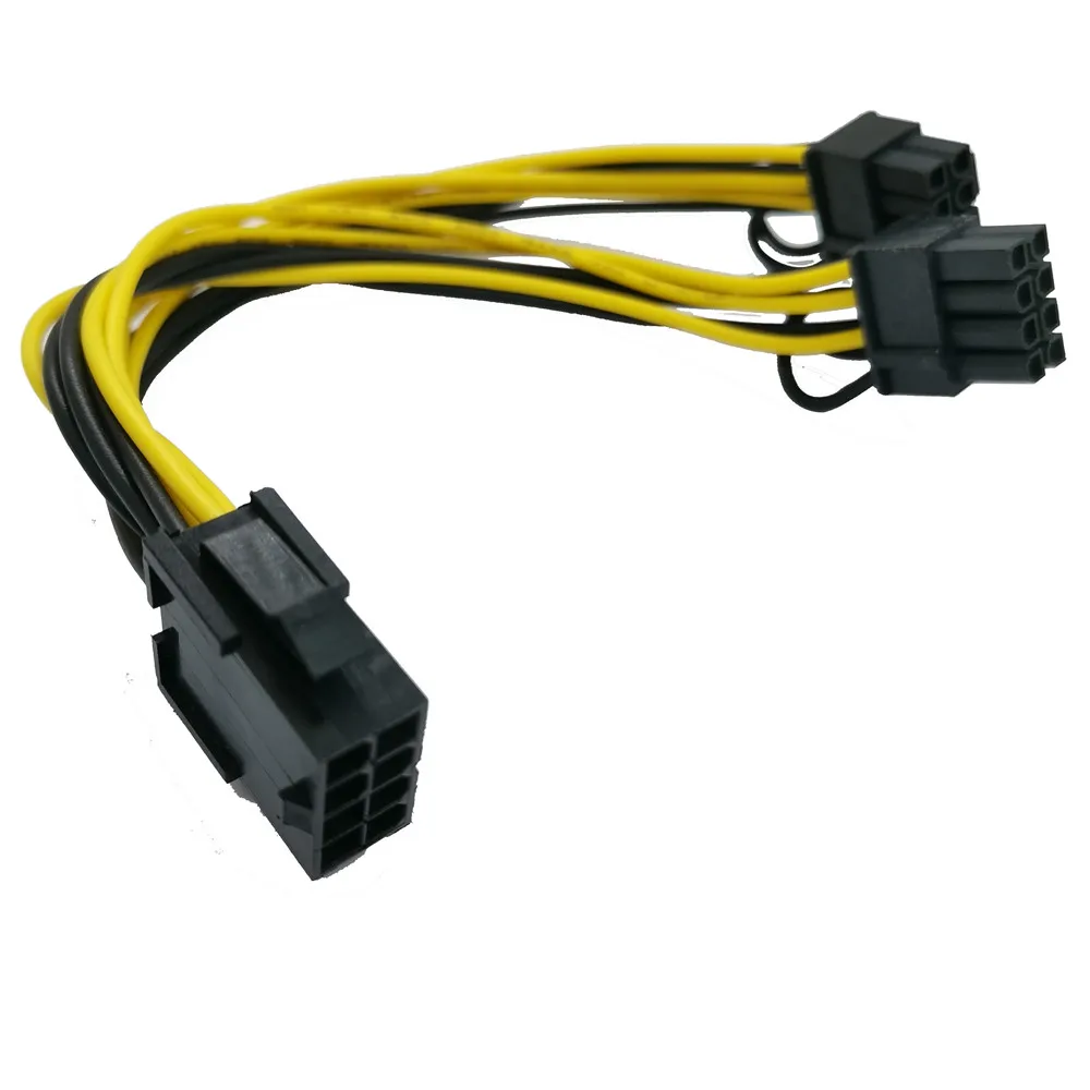 8Pin PCI E Express графическая видеокарта GPU VGA 8 Pin гнездо к двойному (6 + 2 )Pin сплиттер папа