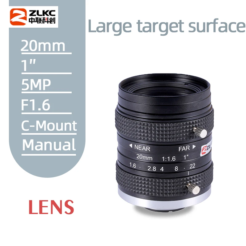 

ZLKC USB Webcam CCTV 20mm Lens C-Mount 5Megapixel High Definition SONY PYTHON5000 Hikrobot Camera Industrial for Machine Vision