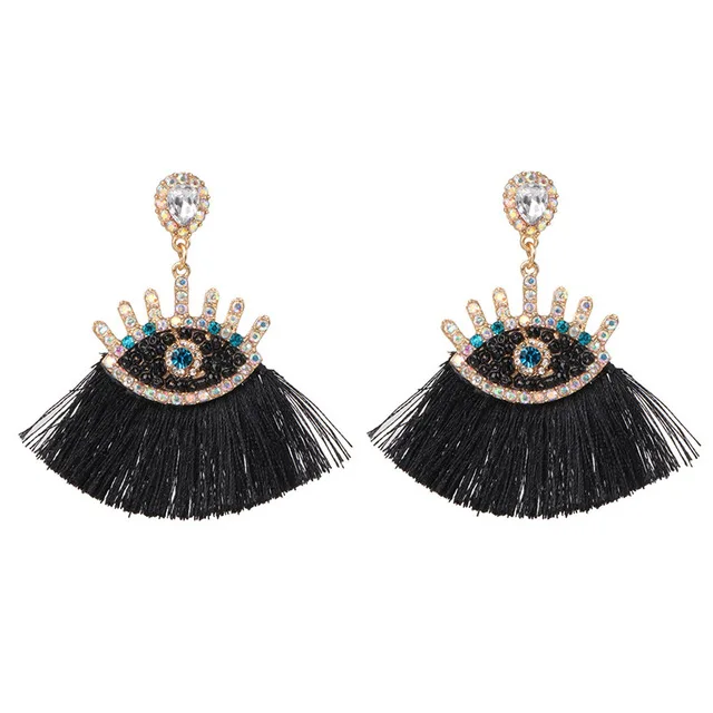 Jujia модные черные шикарные серьги в форме капель из бисера большие серьги для женщин Brincos массивные ювелирные изделия Pendientes