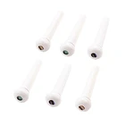 Гвозди для гитары Bone Bridge, 6 шт., сменные булавки деталей, с бронзовым кругом и зеленым жемчугом