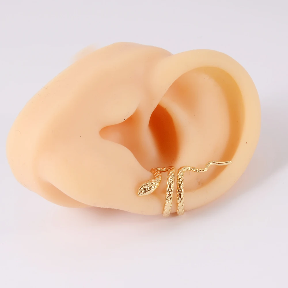 

CHUANCI 1 PC Creative Snake Clip on Earrings for Women Gothic Party Gift No Piercing Ear Cuff Pendientes Body Piercing Jewelry