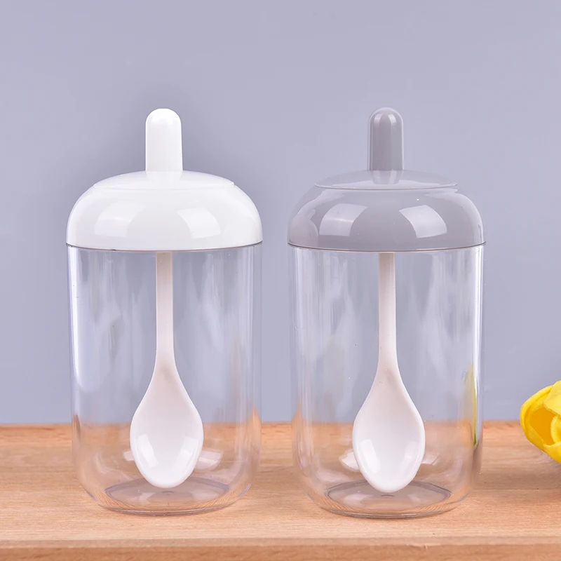 Приправа пластиковые бутылки для приправ с ложкой Кухонный Контейнер масла кофе