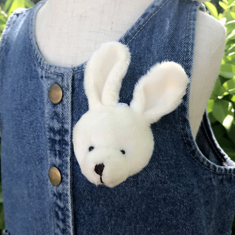 50 шт./лот Kawaii Mini 7 5 см плюшевые игрушки кролик голова мягкие животные Маленькая