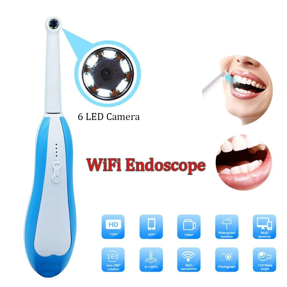 

WiFi HD Oral Endoscope Microscopes Mouth Detector Monitor Inspection Dental Exam Camera for Android iOS Tablet Smartphones