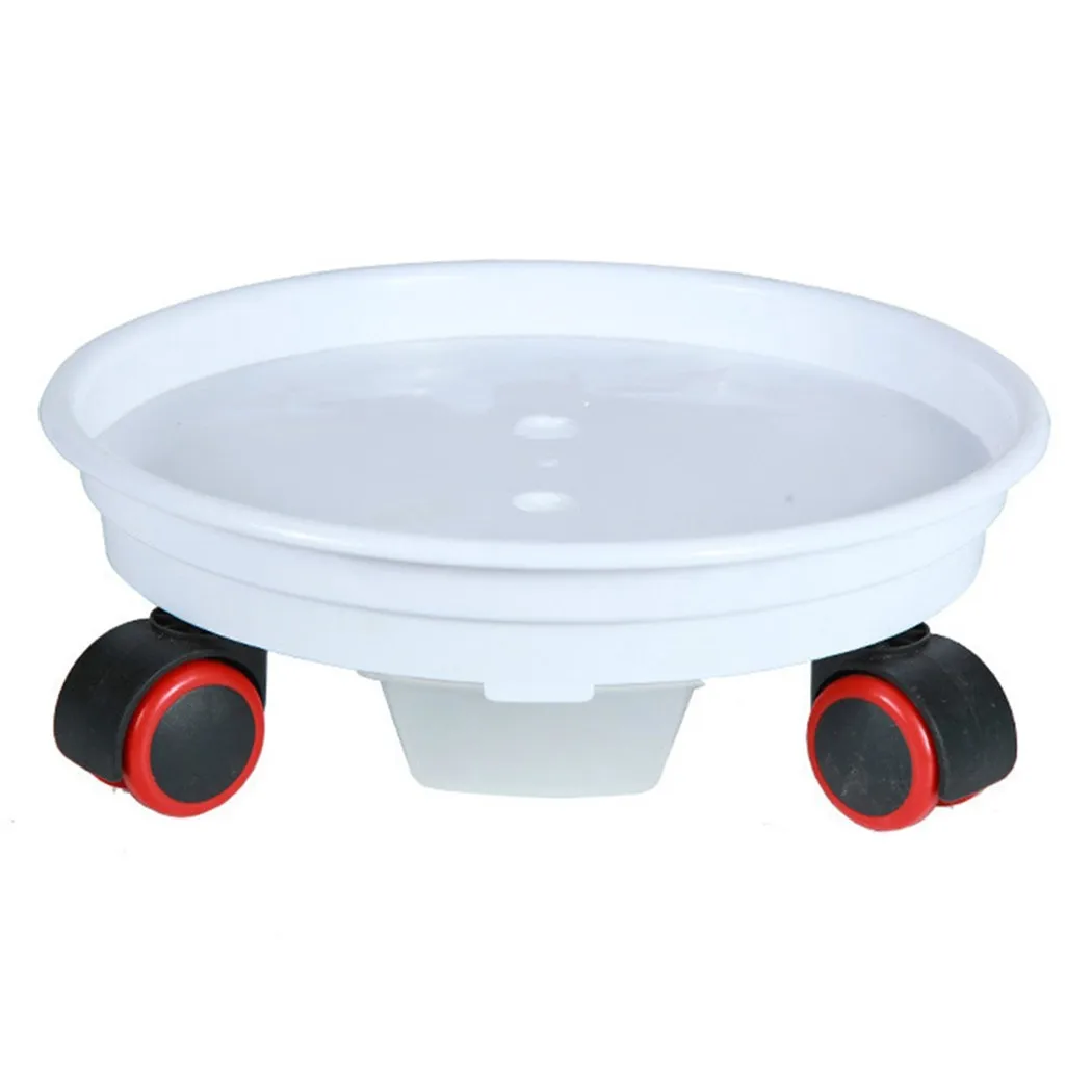 

Pot Swivel Flower Pot Tray Removable Resin Round Stand Balcony Tray Duty