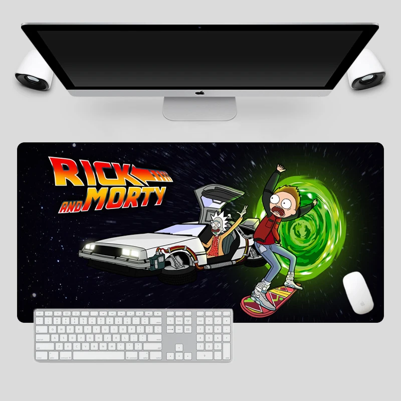 SIANCS Super Cool Rick And Morty Mouse Pad Hot Anime Gaming Mousepad Computer Keyboard pad Rubber Locking Edge Laptop Desk Mats