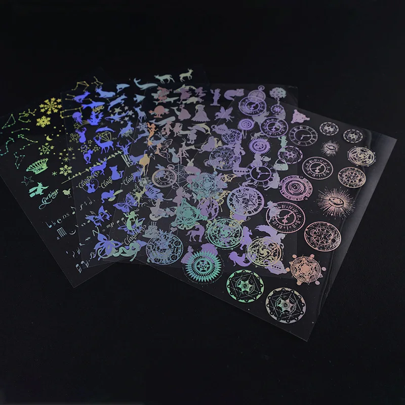 4 шт. прозрачные декоративные материалы лазерная пленка из смолы для творчества