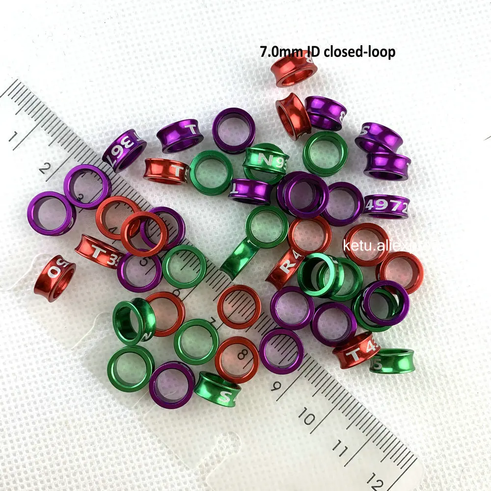 50 шт алюминиевый сплав замкнутому циклу птица ножные кольца вихруна попугай