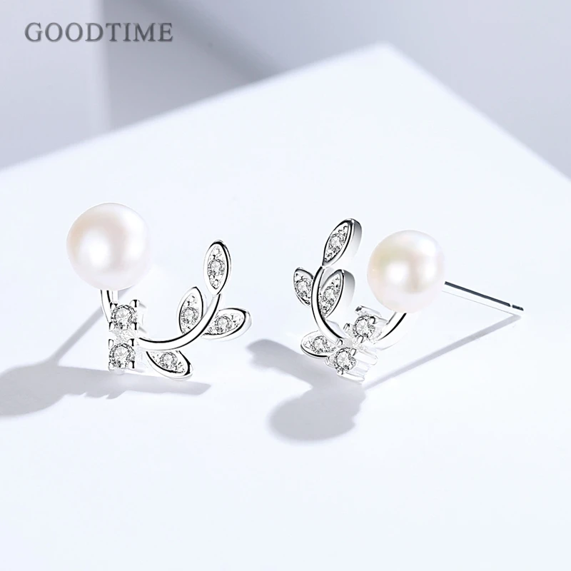 Женские серьги из серебра 925 пробы с натуральным пресноводным жемчугом |