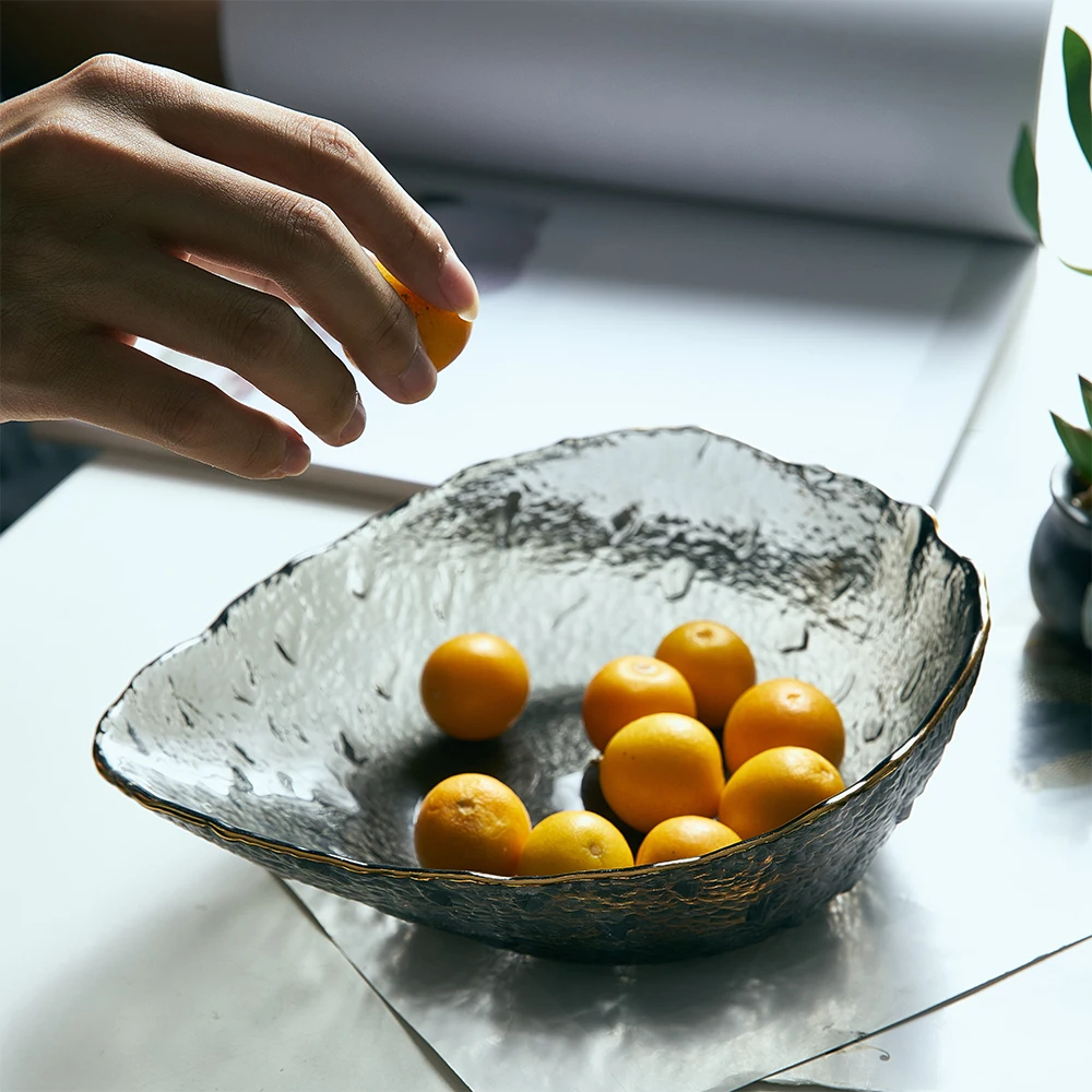 Стеклянная миска в японском стиле прозрачная для фруктов салатов супа десертов