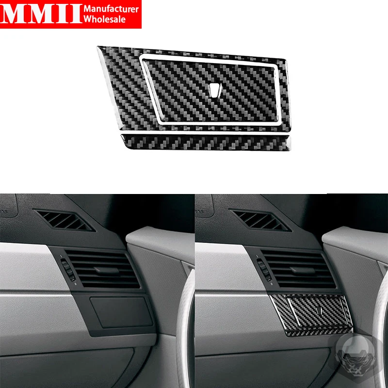 Carbon Fiber Stickers For BMW X3 E83 2004 2005 2006 2007 2008 2009 2010 Copilot Dashboard Trim Strips Panel Car Accessories