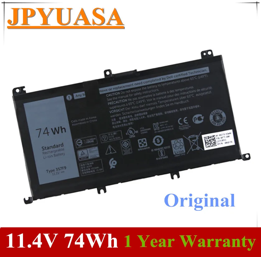 7XINbox 11,4 V 74Wh 357F9 ноутбук Батарея для Dell Inspiron 15 7559 7000 INS15PD-1548B INS15PD-1748B INS15PD-1848B