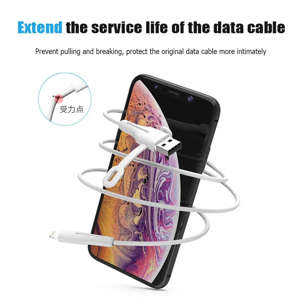 

Lightning Cable Protector for Apple Lightning To USB Adapter Data Line Protective Case For Apple iPhone iPad Charger