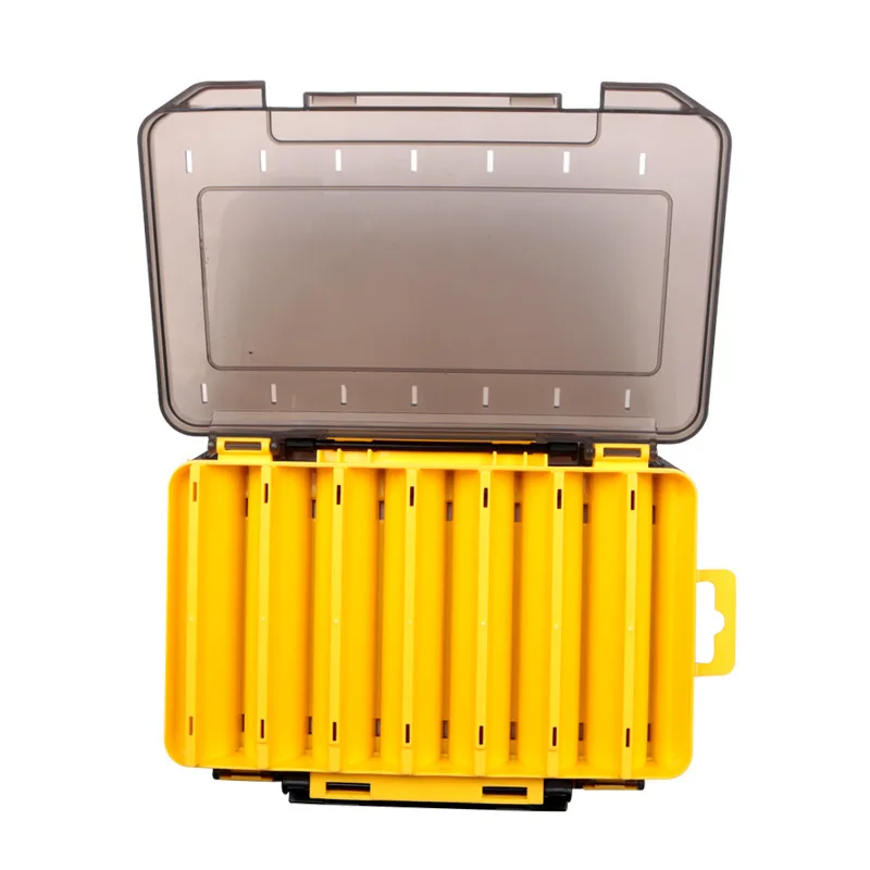 

12/14 Compartments Fishing Lure Boxes Large Capacity Double-decker Fishing Bait Storage Box Portable Fishing Tackle Boxes XA833Y