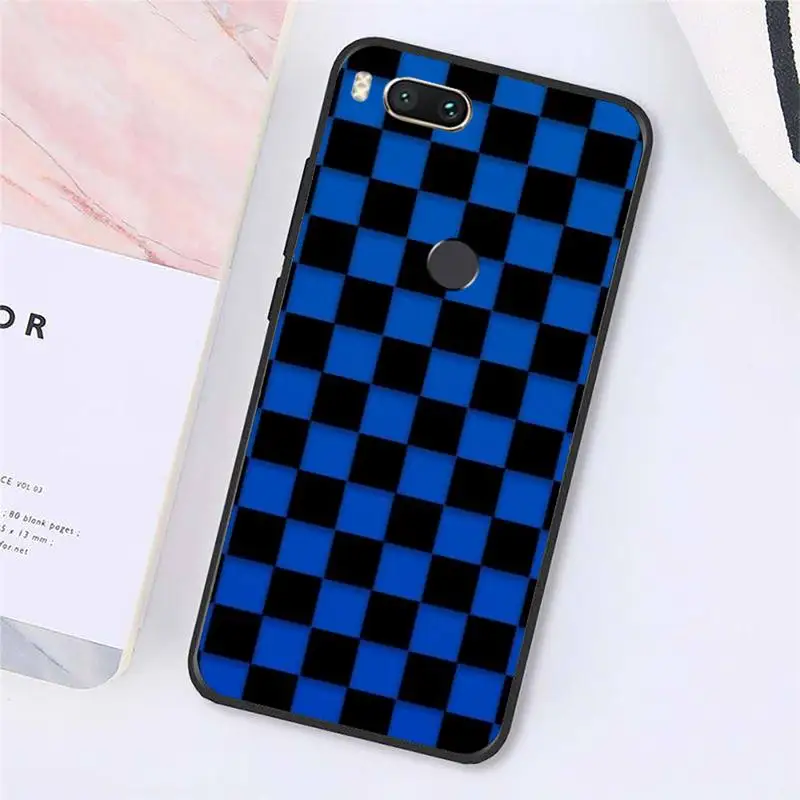 

White Checkered checkerboard black Phone Case For Xiaomi Redmi note 7 8 9 t max3 s 10 pro lite Luxury brand shell funda coque