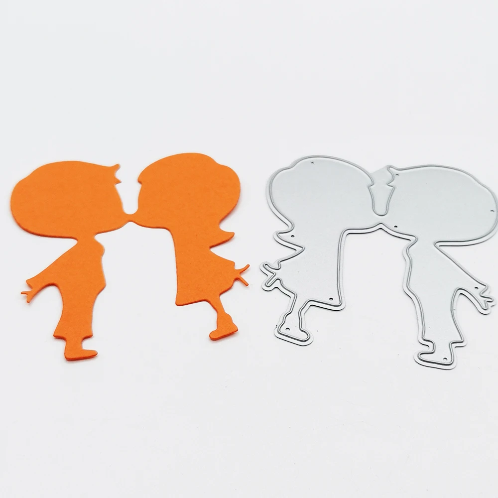 Julyarts в виде милого мальчика и девочки штанцевый нож новые Плашки для карт DIY