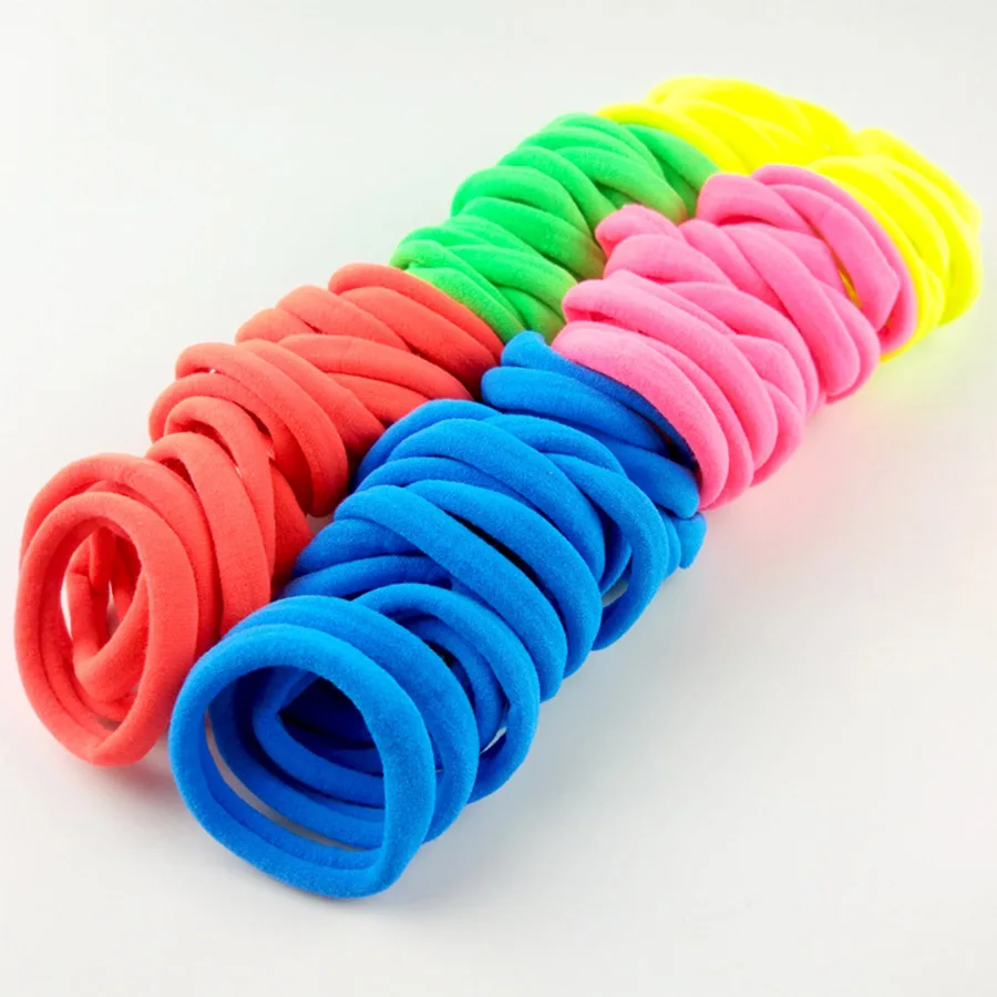 20PCS/Packet Cute Candy Color Elastic Hair Band Rubber Bands Kids Hairband Accessories For Girl Headband Rope Ponytail |