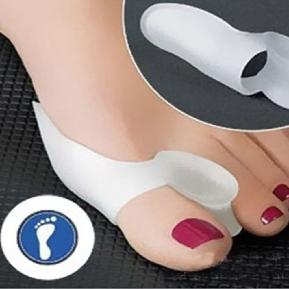 

2 Pair=4 Pcs Gel Silicone Bunion Corrector Big Toe Separators Straightener Spreader Foot Care Tool Hallux Valgus Pro Massager #C