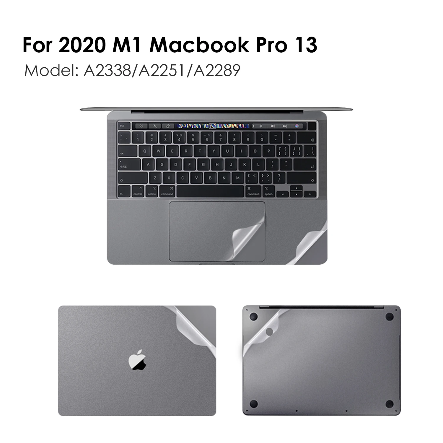 Наклейка на весь корпус Lention для 2020 новинка M1 MacBook Pro13 модель A2338 включая верхнюю и